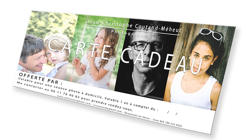 Carte cadeau du photographe Jean-Christophe COUTAND-MEHEUT