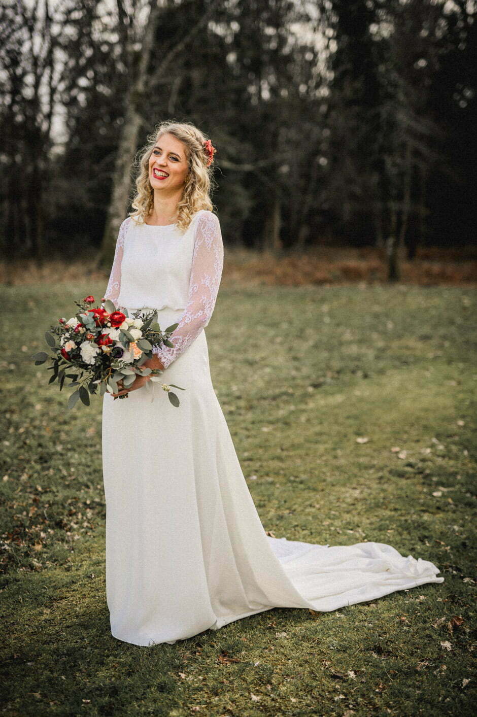 la mariée seule en photo